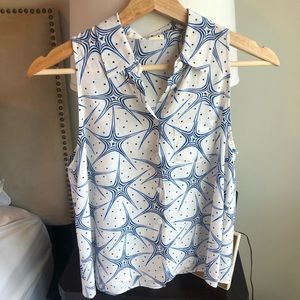 Silk Equipment Shirt 🦋🤍💙